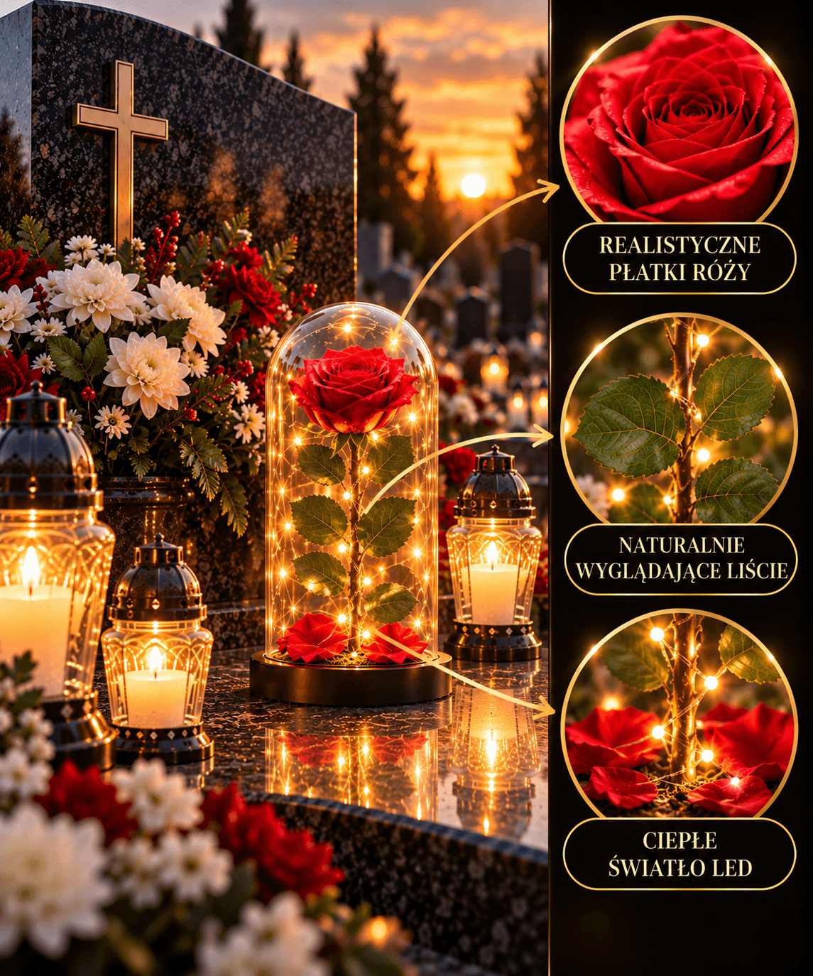 🌹 Wieczna Róża – Piękny symbol wiecznej pamięci 