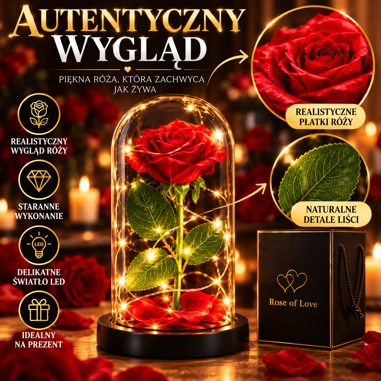 Dołącz do setek osób które zakupiło Wieczna Różę w szkle