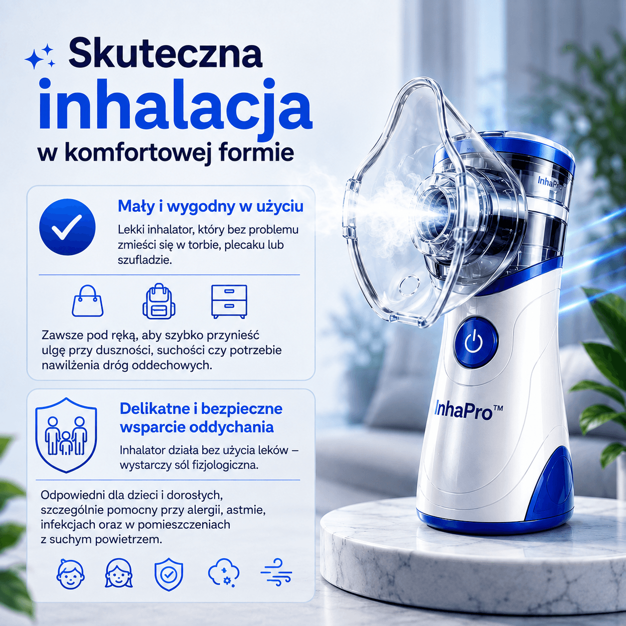 ✨ Skuteczna inhalacja w komfortowej formie