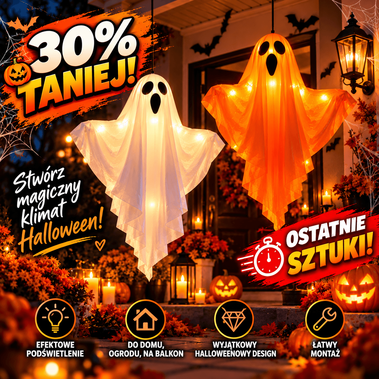Dekoracja terroru Halloween - duszek